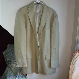 Polo Ralph Lauren Beige Linen Blazer Made in Italy Men’s XL‎